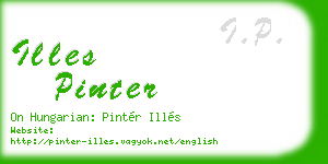 illes pinter business card