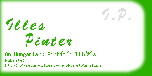illes pinter business card